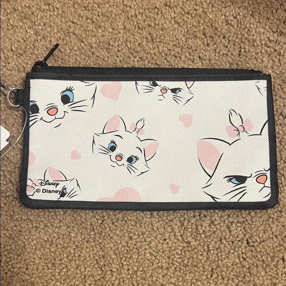 Disney Aristocats Marie Patterned Wallet - White and Pink